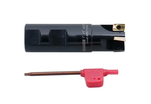 Miniatura 15 de Accusize Industrial Tools Molino de extremo indexable de hombro cuadrado de 90 grados de 1/2 '' con insertos de carburo Apkt11T3, 0056-0913