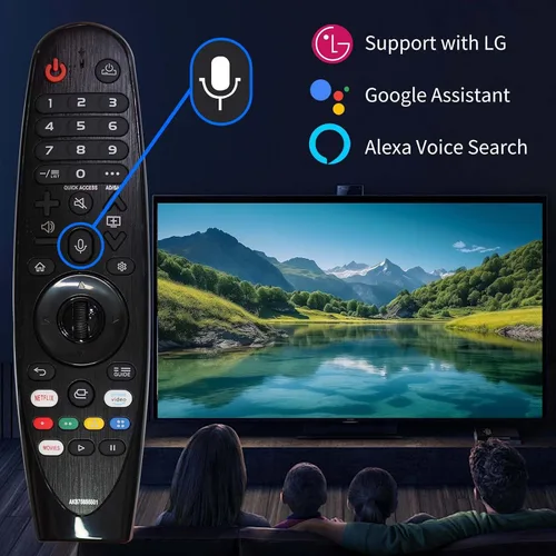 Miniatura 4 de RIVIERA Magic Remote para LG Smart ThinQ OLED Nanocell WebOS UHD TV con función de voz y puntero compatible con MR22/21/20GA MR18BA MR23/24/25GN