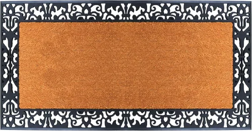 Miniatura 63 de A1HC Tapete para Puerta de Fibra de Coco Natural y Caucho, 30"x48" – Grueso, Duradero, Resistente, Anti-Desprendimiento, Resistente a