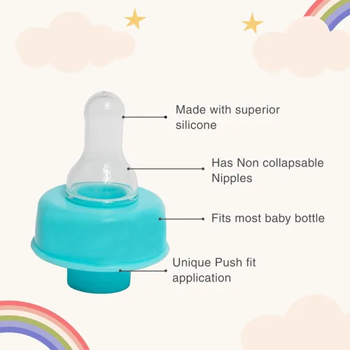 Miniatura 4 de Refresh-a-Baby - Adaptador de pezón reutilizable para biberón, convierte instantáneamente cualquier biberón en un sorbo con pezones de silicona