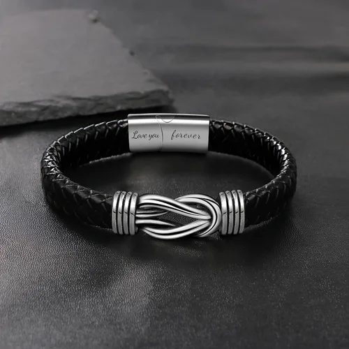 Miniatura 4 de Regalos de cuero para papá, regalo de cumpleaños, novio, marido, nieto, hermano, hijo, para el día de San Valentín, Navidad, graduación, joyería