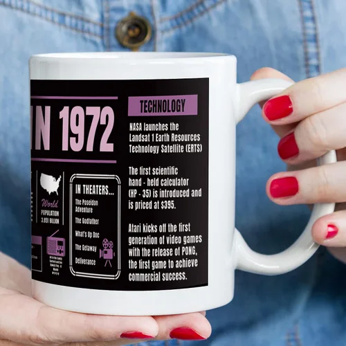 Miniatura 4 de Decoraciones de cumpleaños número 51, taza de café Back In 1972, regalos de cumpleaños de 51 años para hombres, mujeres, amigos, compañeros de De