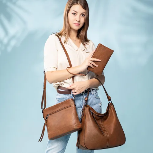Miniatura 2 de Realer Bolsos de mano Hobo, bolsos para mujer, bolsos de cuero y bolsos de mano, bolsillos, bolsos cruzados grandes