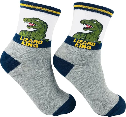 Miniatura 6 de Calcetines de dinosaurio para niños y niñas de 4 a 6 años y 7 a 10 años de edad 4 años de edad juego de regalo pequeño capitán