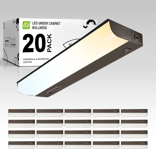 Miniatura 29 de ASD Iluminación LED para debajo del gabinete, 24 pulgadas, 12 W, 822 LM, luces regulables cableadas para debajo del gabinete para cocina, 3000