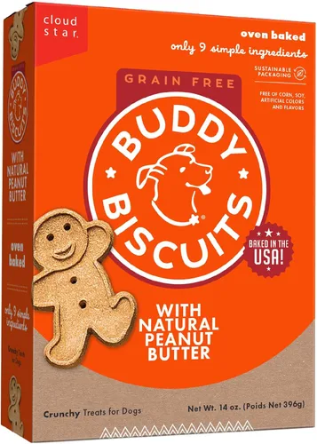 Miniatura 12 de Cloud Star Buddy Biscuits - Golosinas crujientes sin granos con mantequilla de maní, 14 onzas (paquete de 2)