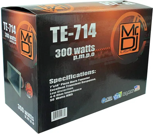Miniatura 4 de MR DJ TE-714 7"x14" 300W PRO Audio PA/DJ Wide Screw-ON Tipo Piezo Tweeter