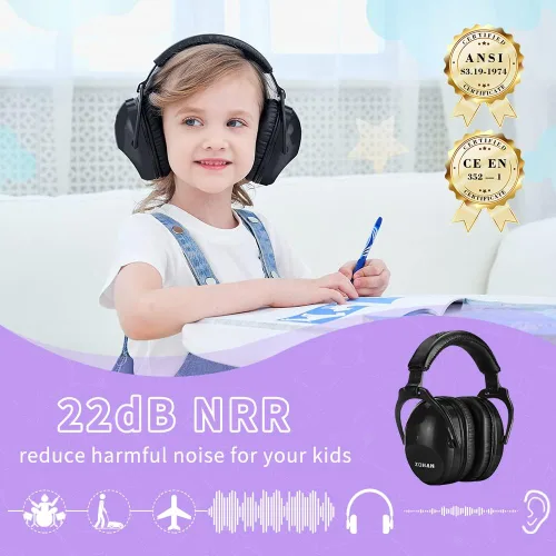 Miniatura 6 de ZOHAN 030 - Auriculares con cancelación de ruido para niños, protección auditiva para niños con autismo