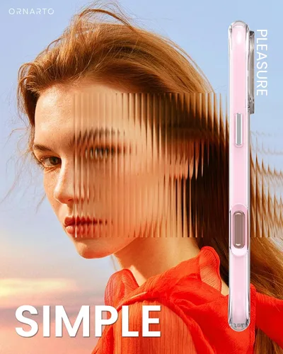 Miniatura 6 de ORNARTO Air Case para iPhone 16 Pro Max Transparente, Compatible con MagSafe, Funda de Protección contra Caídas de Grado Militar con Air-Pink Rosa