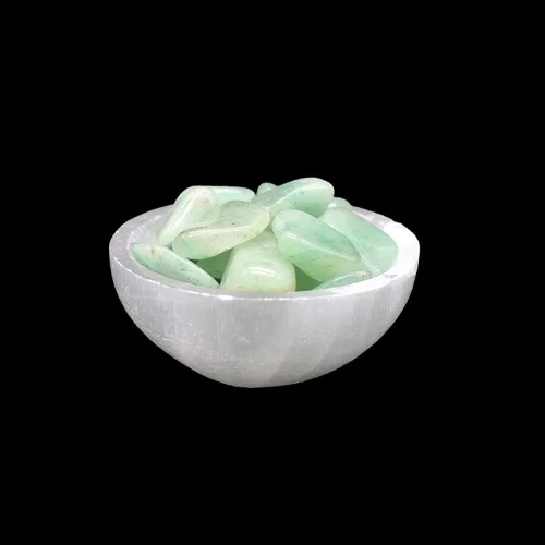 Miniatura 7 de Soul Sticks Cuenco de selenita de 3 pulgadas relleno de piedra semicristal y curativa de selenita pura, cuenco decorativo de carga de cristal de 7