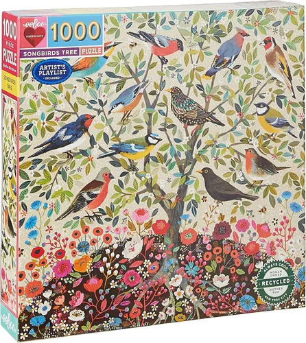 Miniatura 15 de eeBoo Rompecabezas de 1000 piezas con diseño de gato de naturalista para adultos, cuadrado de 23 x 23 pulgadas, fabricado con tablero reciclado