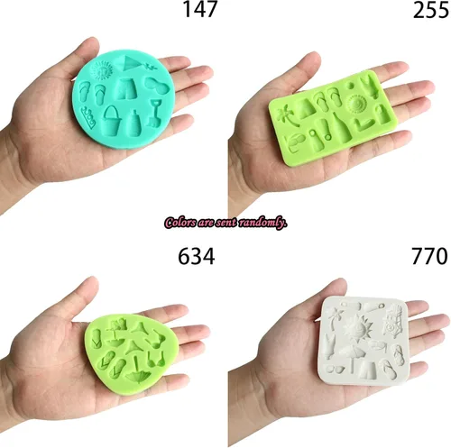 Miniatura 4 de Funshowcase Summer Beach Holiday Fondant - Molde de silicona para decoración de cupcakes, arcilla polimérica para manualidades, 4