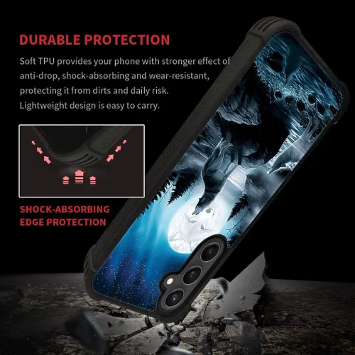 Miniatura 74 de CARLOCA Funda compatible con Samsung Galaxy S22 Ultra, diseño gráfico de Star Howling Wolfs Samsung Galaxy S22 Ultra, diseño gráfico, a prueba
