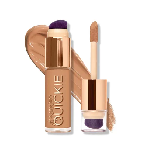 Miniatura 22 de Urban Decay Quickie Corrector impermeable de cobertura completa 24 horas, acabado mate natural, vitamina E hidratante, cepillo de pulido de doble