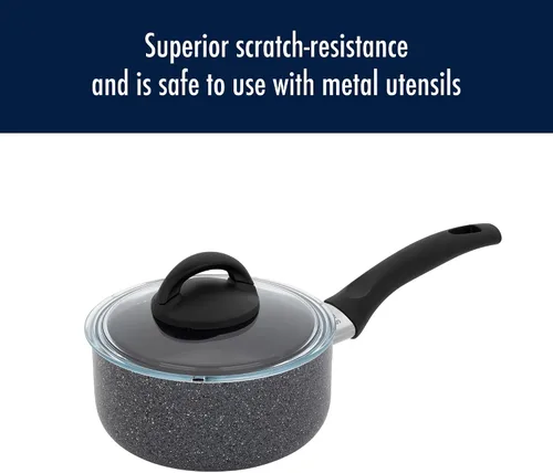 Miniatura 5 de Henckels Everlift Granite - Juego de utensilios de cocina antiadherentes de 10 piezas, fabricado en Italia, revestimiento antiadherente duradero