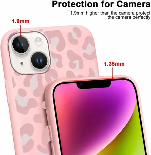 Miniatura 5 de Paquete de 3 Fundas Bonitas con Estampado de Guepardo para iPhone 13/14 de 6.1" Funda de Teléfono, Fundas de Diseño Estético de Leopardo Silicona
