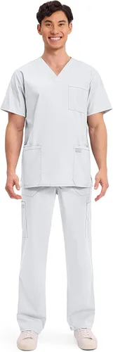 Miniatura 88 de Cherokee WW Professionals WW695 - Camisa de uniforme sanitario para hombre, con cuello en V