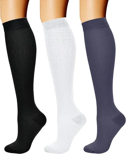 Miniatura 38 de CHARMKING - Calcetines de compresión para mujeres y hombres (3 pares), 15-20 mm Hg, el mejor apoyo para atletismo, running o ciclismo, mejora