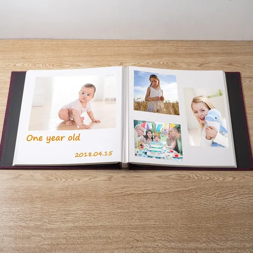 Miniatura 2 de Álbum de fotos grande y autoadhesivo, álbum de recortes para fotos de 4 x 6, 5 x 7 y 8 x 10, álbum de 40 páginas de bricolage con cubierta magnética