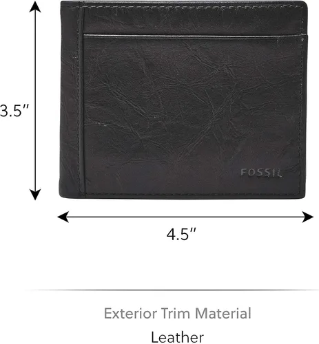 Miniatura 16 de Fossil Billetera plegable de cuero para hombre con ventana de identificación abatible para hombres