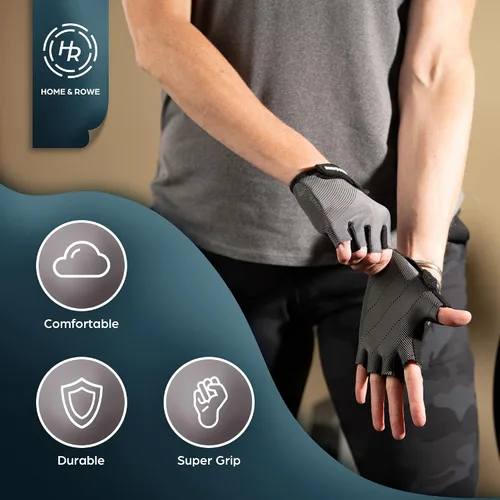 Miniatura 4 de Guantes de remo sin dedos. Guantes de fitness perfectos para máquina de remo, bicicleta estática, levantamiento de pesas, ciclismo, entrenamiento