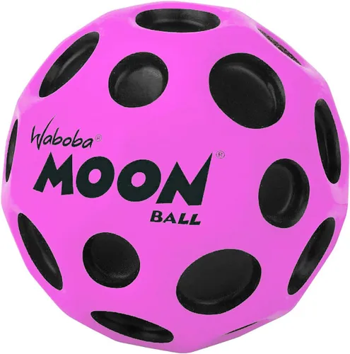 Waboba Moon Ball - Rebota fuera de este mundo - Diseño original patentado - Cráteres hacen sonidos pop - Fácil de agarrar - Color rosa