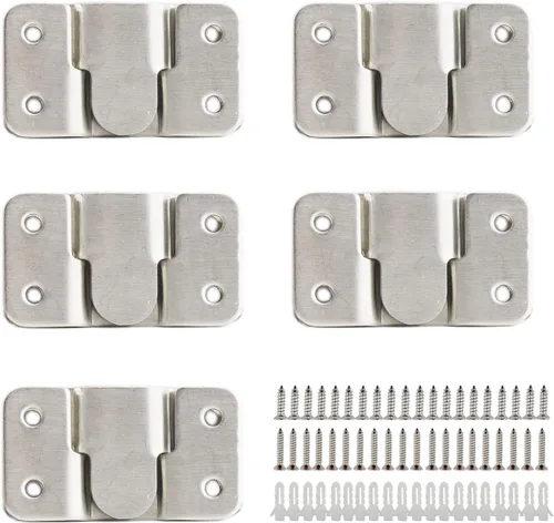 Soporte de montaje empotrado para muebles, gancho de acero inoxidable para colgar fotos, accesorios de montaje en pared para cabecero, gancho