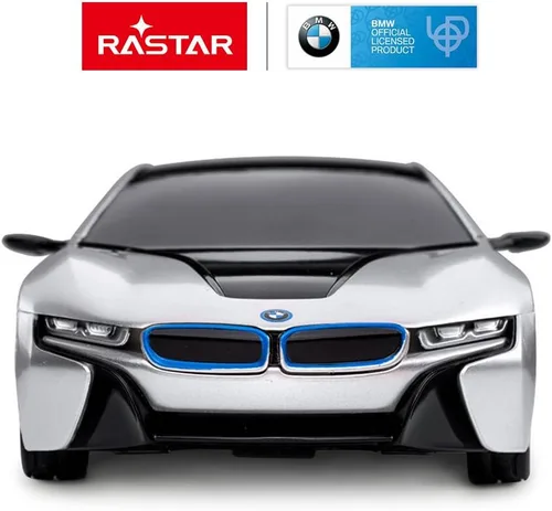 Miniatura 2 de RASTAR BMW i8 Coche RC BMW i8 a control remoto a escala 1/24, coche de juguete BMW - Plata