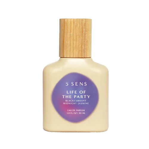 5 SENS Life of the Party Eau de Parfum (1.0 fl oz) – Fragancia fina limpia y duradera – Floral afrutado con grosella negra, flor de melocotón,