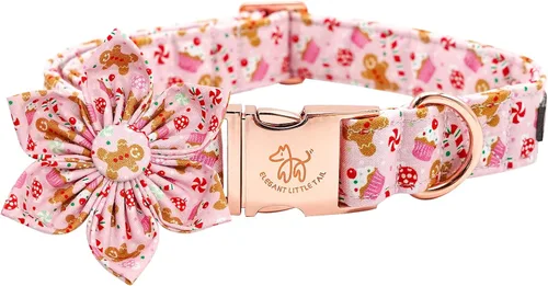 Miniatura 35 de Elegant little tail Collar de perro de San Patricio con flor, collares de perro con flores, trébol verde, regalo para mascotas, collares ajustables