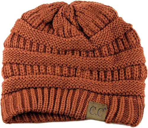 Miniatura 433 de C.C Trendy Warm Chunky Soft Stretch Cable Knit Beanie