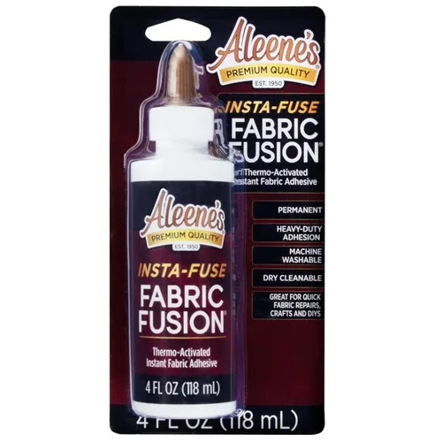 Aleene's Fabric Fusion Insta-Fuse - Pegamento permanente para tela termoactivado, tiempo de secado instantáneo, ideal para arreglos rápidos de moda,