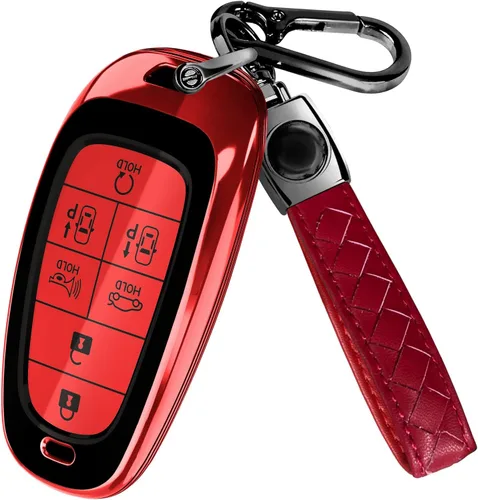 Miniatura 27 de Lucrum Compatible con funda para llavero Hyundai y llavero de cuero, funda para llavero para Santa Fe, Sonata, Tucson, Grandeur, Ioniq 5, Palisade