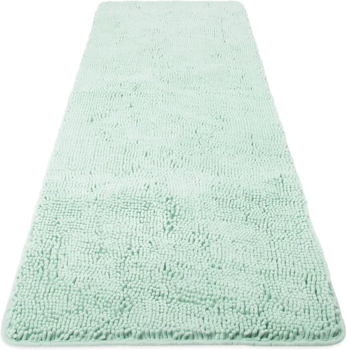 Miniatura 177 de Yeaban Alfombra de pasillo de baño de 24 x 72 pulgadas, antideslizante, alfombra de baño larga de felpilla gruesa, absorbente y lavable, alfombra