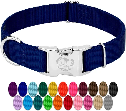 Miniatura 23 de Country Brook Petz – Collar de nailon premium para perro con hebilla de metal – Vibrante selección de 25 colores, Azul Océano