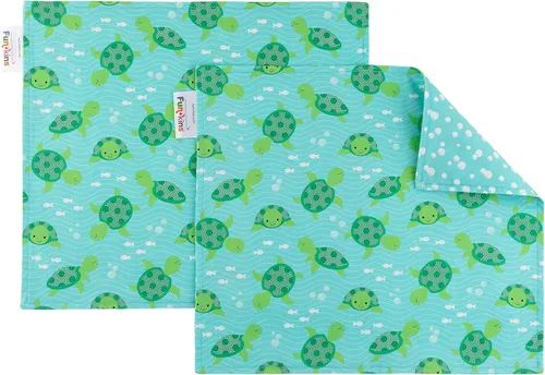 Miniatura 12 de Funkins - Manteles individuales de tela reutilizables para niños y loncheras, reutilizables, ecológicos, 15 x 13 pulgadas, 2 capas, gruesos