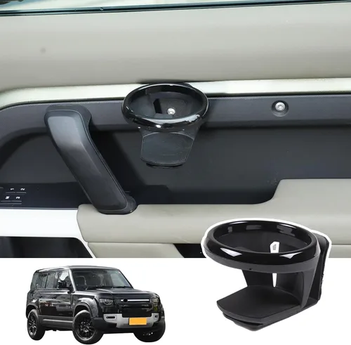 Portavasos para automóvil compatible con Land Rover Defender 90 110 130 2020-2025 Expansor para bebidas Portavasos de expansión de puerta de agua,