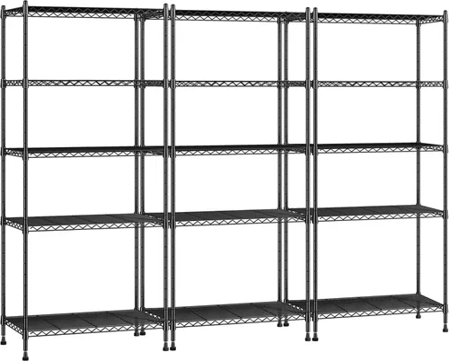 Miniatura 18 de Romorgniz Estantes de almacenamiento de 82 pulgadas de alto x 45 pulgadas de ancho x 18 pulgadas de profundidad con ruedas, estantería de alambre