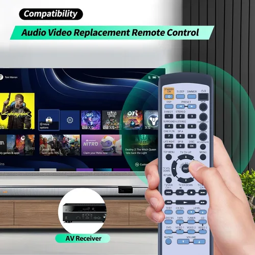 Miniatura 2 de RC-518M - Control remoto de repuesto para receptor Onkyo A/V HT-R510 TX-SR501 HT-R410 HT-R420 TX-SR501E HTR510 TXSR501 HTR410 HTR420 TXSR501E