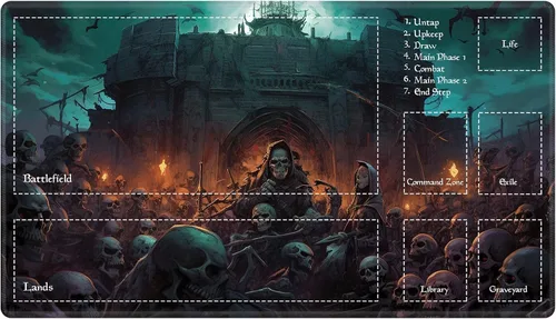 Miniatura 71 de Alfombra de juego con zonas para juego de cartas MTG, alfombras de juego de mesa, alfombras de juego de mesa de Magic, 61x35.5 cm, alfombra de juego