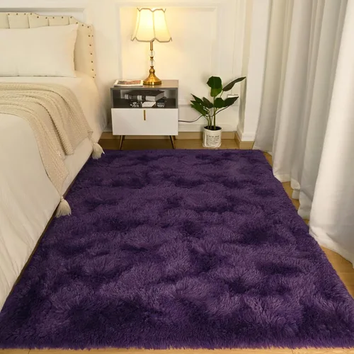 Miniatura 47 de Alfombra de área Softlife para sala de estar, alfombra lanuda mullida y esponjosa de 6 x 9 pies en color azul para dormitorio de niñas y niños, Azul