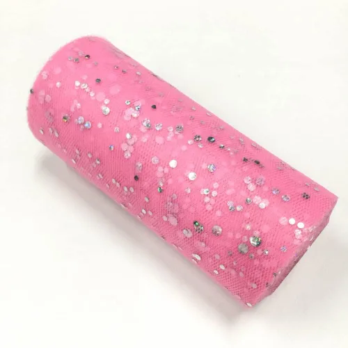 Miniatura 14 de Rollo de tul con lentejuelas con purpurina, decoración de boda, suministros de organza para fiestas de cumpleaños, carrete de tela, vestido tutú