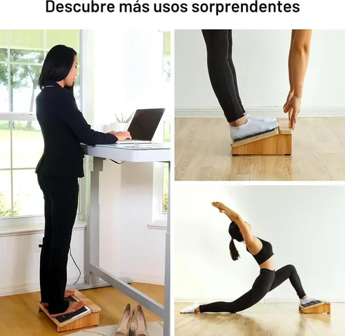 Miniatura 7 de StrongTek - Reposapiés para colocar bajo el escritorio - Taburete inclinado antideslizante ergonómico para aliviar la presión y propiciar una