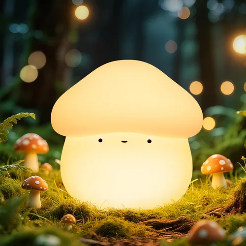 Miniatura 10 de Mubarek - Luz Nocturna para Niños, lámpara de luz nocturna atenuable de 16 colores, luz nocturna de silicona con control remoto para guardería