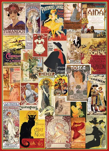 Miniatura 2 de EuroGraphics Ópera y teatro Vintage Collage Puzzle (1000 piezas) (6000-0935)