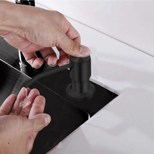 Miniatura 3 de Dispensador de jabón para fregadero de cocina, bomba dispensadora de jabón de encimera, tubo de extensión de silicona de 47 pulgadas que se conecta