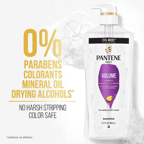 Miniatura 2 de Pantene Set de champú, acondicionador y tratamiento capilar, volumen y cuerpo para cabello fino, seguro para cabello teñido