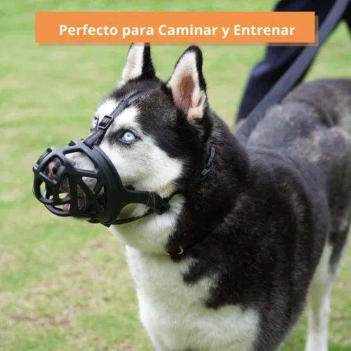 Miniatura 7 de BARKLESS Bozal para perro, bozal de cesta para morder, masticar y carroñar, cubierta de boca de jaula humana, perfecto para aseo y entrenamiento