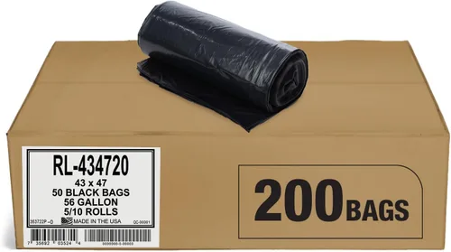 Miniatura 21 de Aluf Plastics RL-3339XH - Bolsas de basura negras resistentes de 33 x 39 pulgadas, 1.5 mil de grosor, capacidad de 33 galones (100 unidades)
