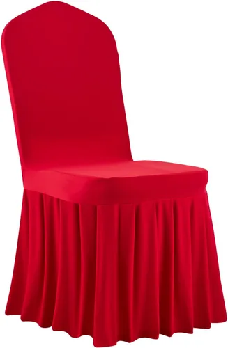 Miniatura 113 de VEVOR 150 fundas blancas para sillas de poliéster y elastano, fundas elásticas para bodas, fiestas, comedor, banquetes, sin pinzas, 150